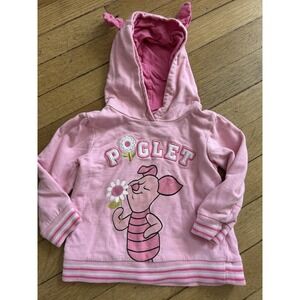 Y2K Piglet Winnie The Pooh Sweatshirt Size 24 Months Toddler Vintage Hoodie